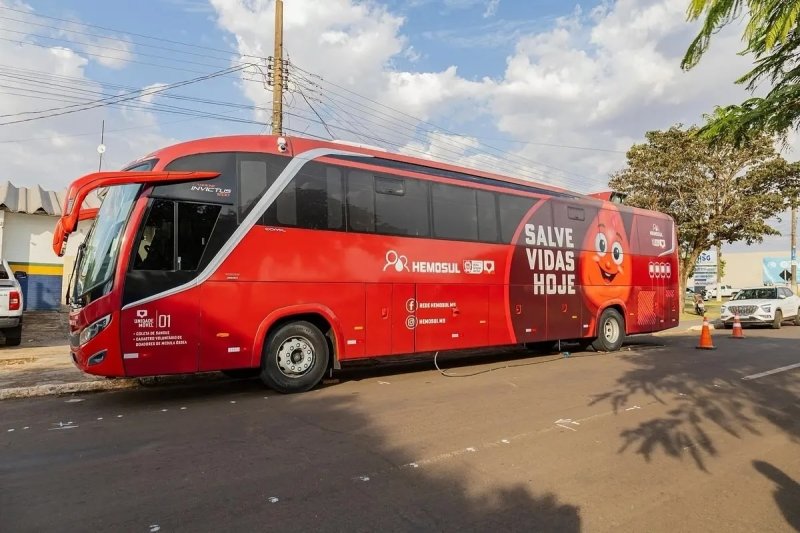 Jardim terá campanha de doação de sangue com unidade móvel do Hemosul